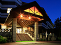 The entrance of the Nikko Astraea Hotel (night view)