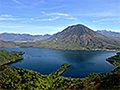 The scenery of Oku-Nikko as seen from the observation deck of HANGETSUSAN (Half-moon Mountain) (in summer)